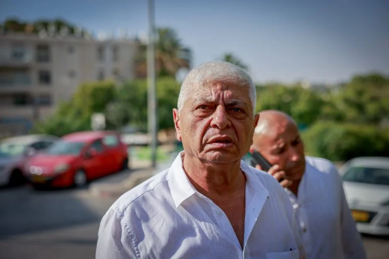 Benny Kashriel at the scene of the attack