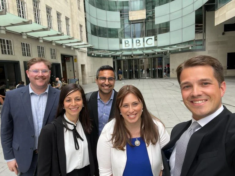 With the heads of the "BBC" media channel