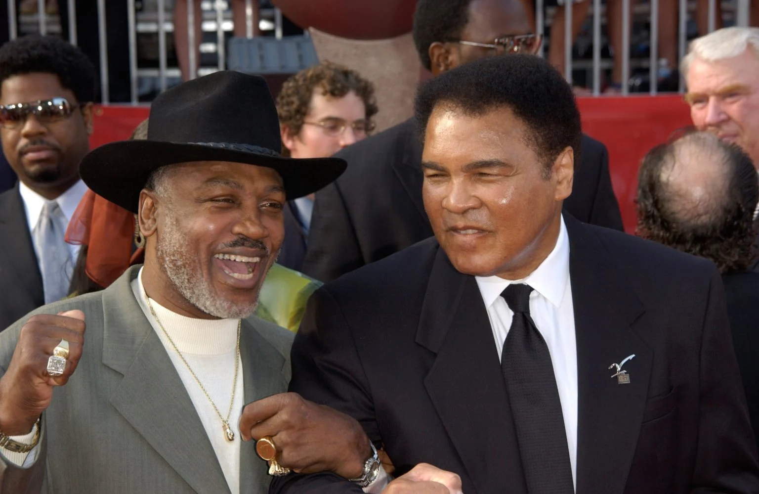 Joe Frazier and Muhammad Ali in 2002