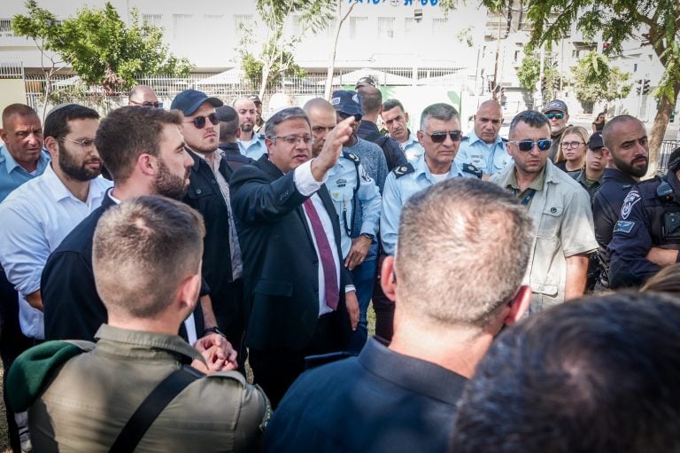 Ben Gvir on this week's tour in south Tel Aviv