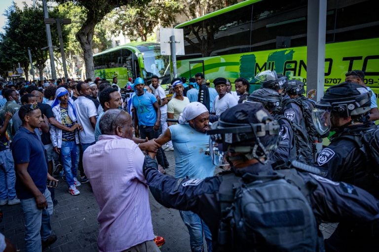 The riots in Tel Aviv