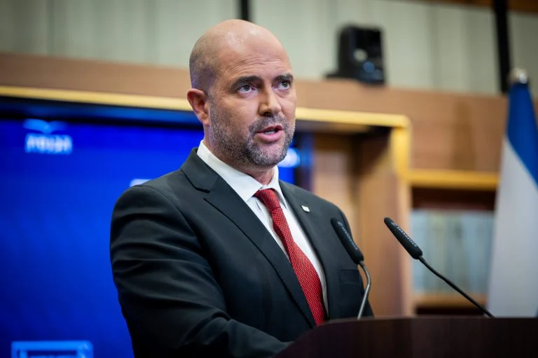 The Speaker of the Knesset at the press conference