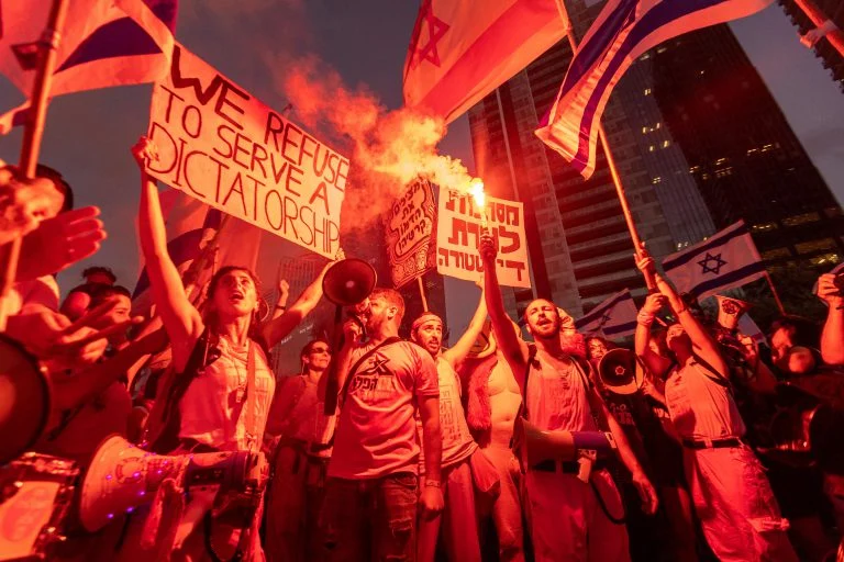 Demonstrators at Kaplan