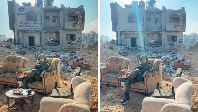 The picture before and after