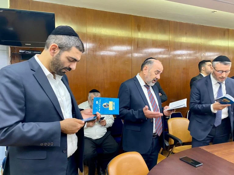 The Shas Faction Gathered for a Selichot Ceremony for the Protection of the IDF Soldiers