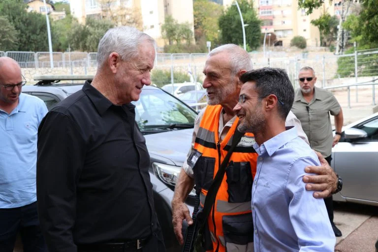 Gantz during his visit to the north