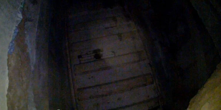 The top door in the tunnel at Rantisi Hospital