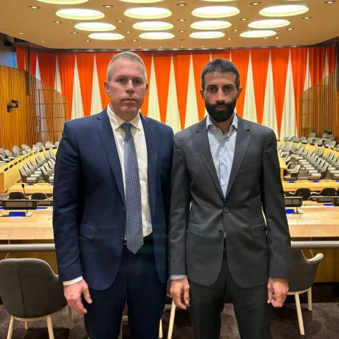 Erdan with Mosab Hassan Yousef