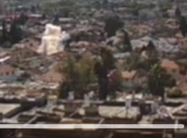 Image of the rocket or rocket fragments landing.