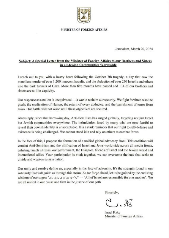 A call for a "global advocacy front."