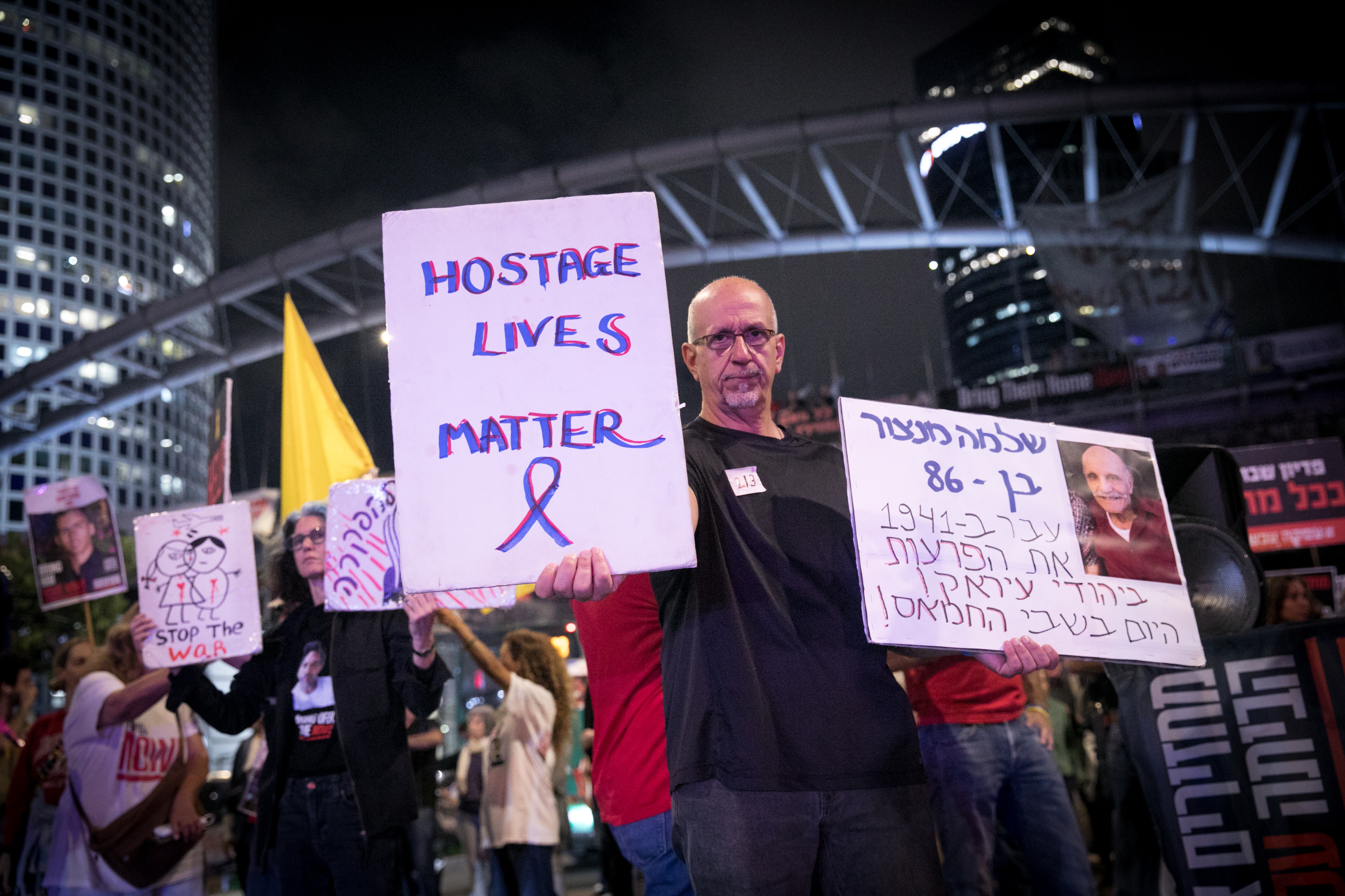 Protest for the hostages.