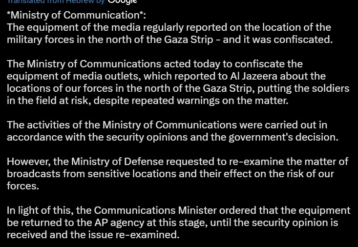 Translation of Karhi's explanation for returning the AP equipment.