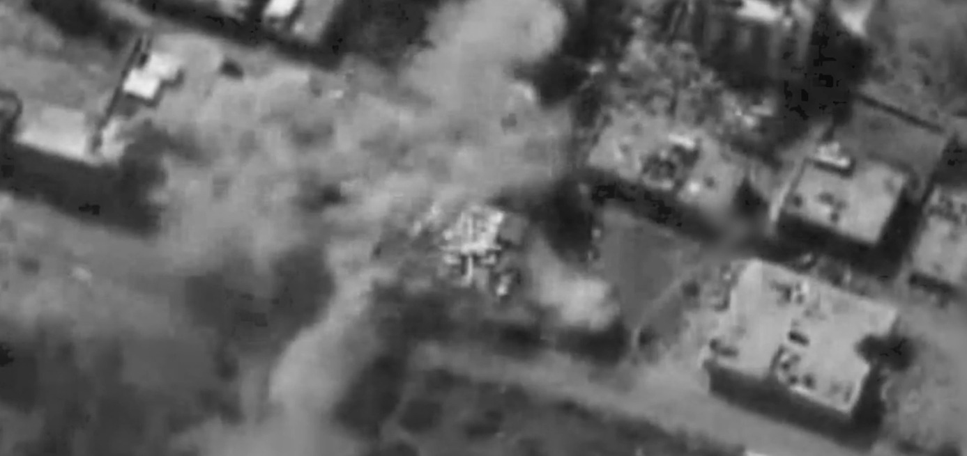 Striking Hamas targets in the Gaza Strip.