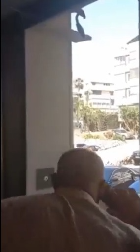 Local Lebanese man calling to report the gunfire on the US Embassy.