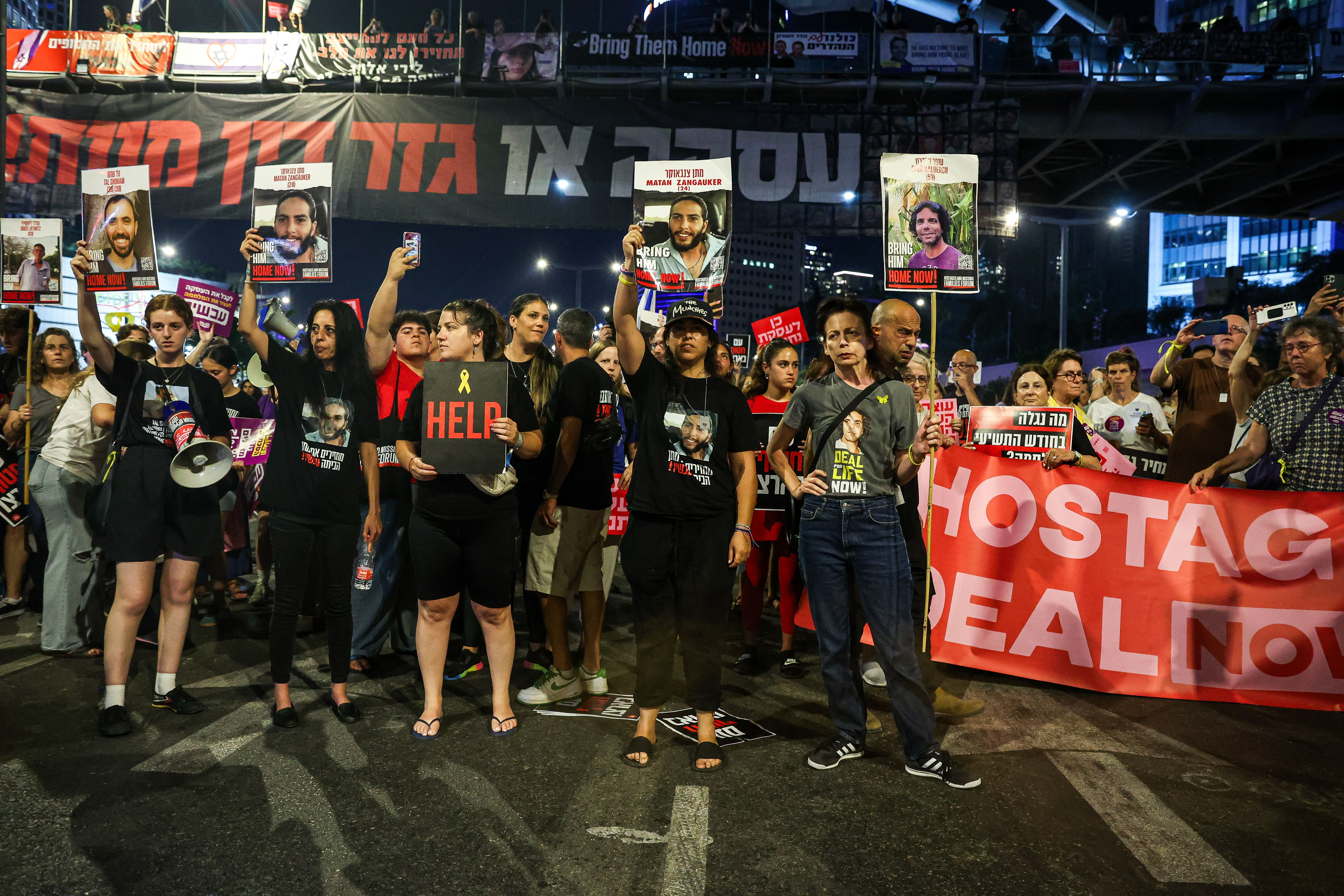 Protest for the hostages.