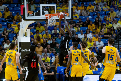 Israeli Basketball Premier League match between Hapoel Jerusalem and Maccabi Tel Aviv in Tel Aviv on June 5, 2024. 