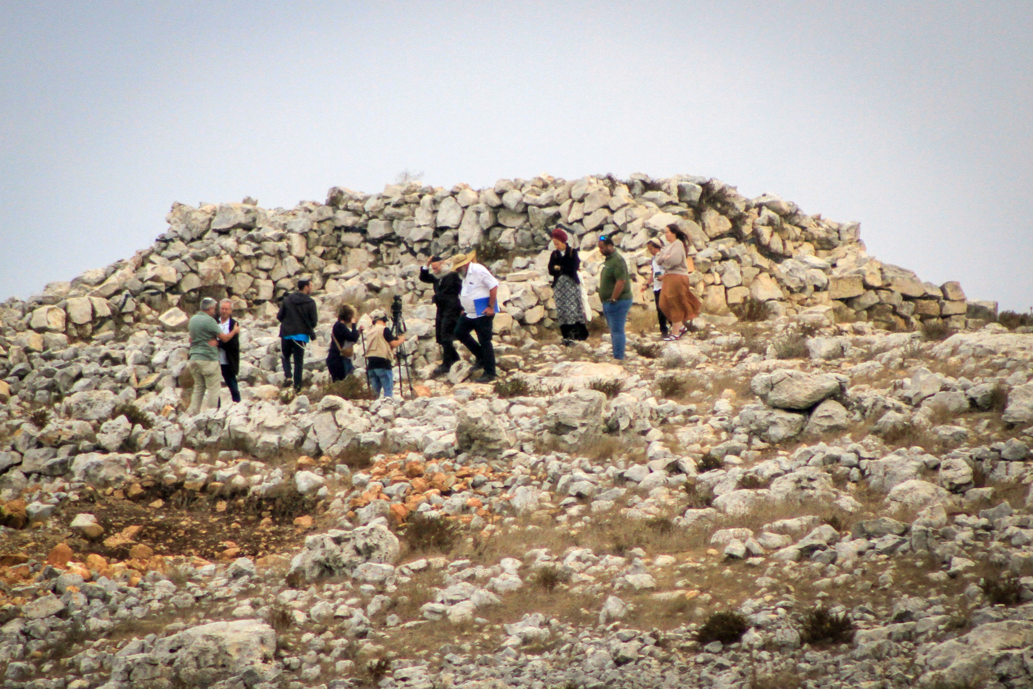 Palestinians partially damage Joshua's Altar on Mount Ebal 