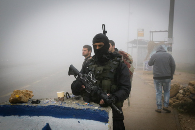 Masked Israeli special forces soldier