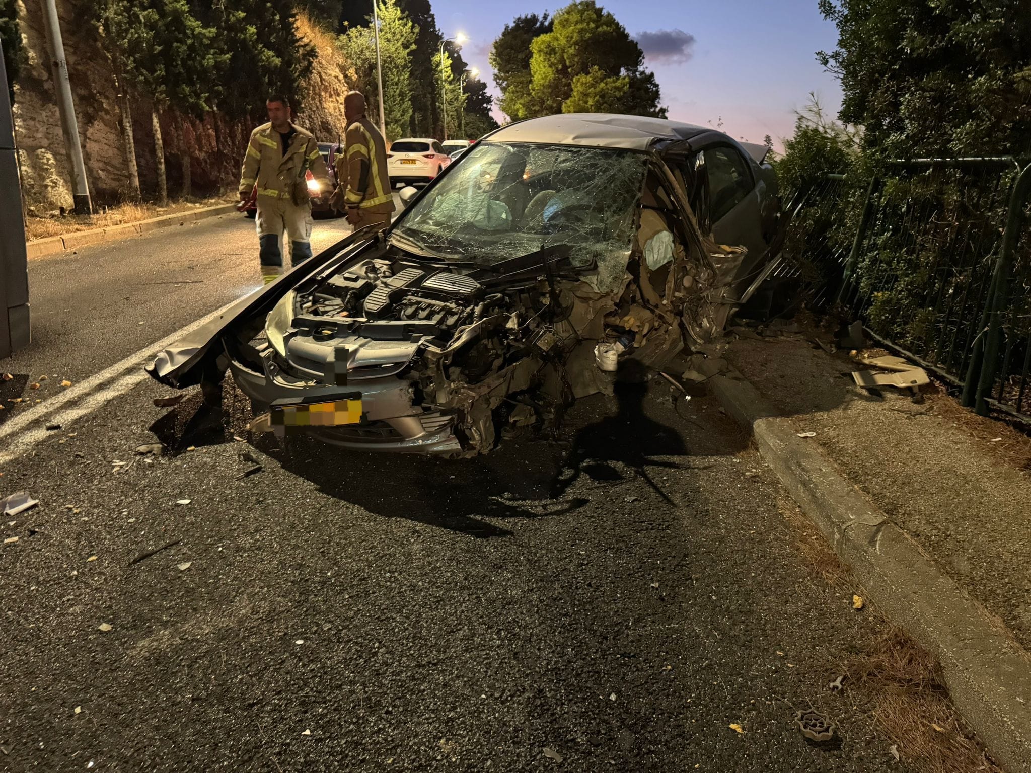 Scene of the car crash