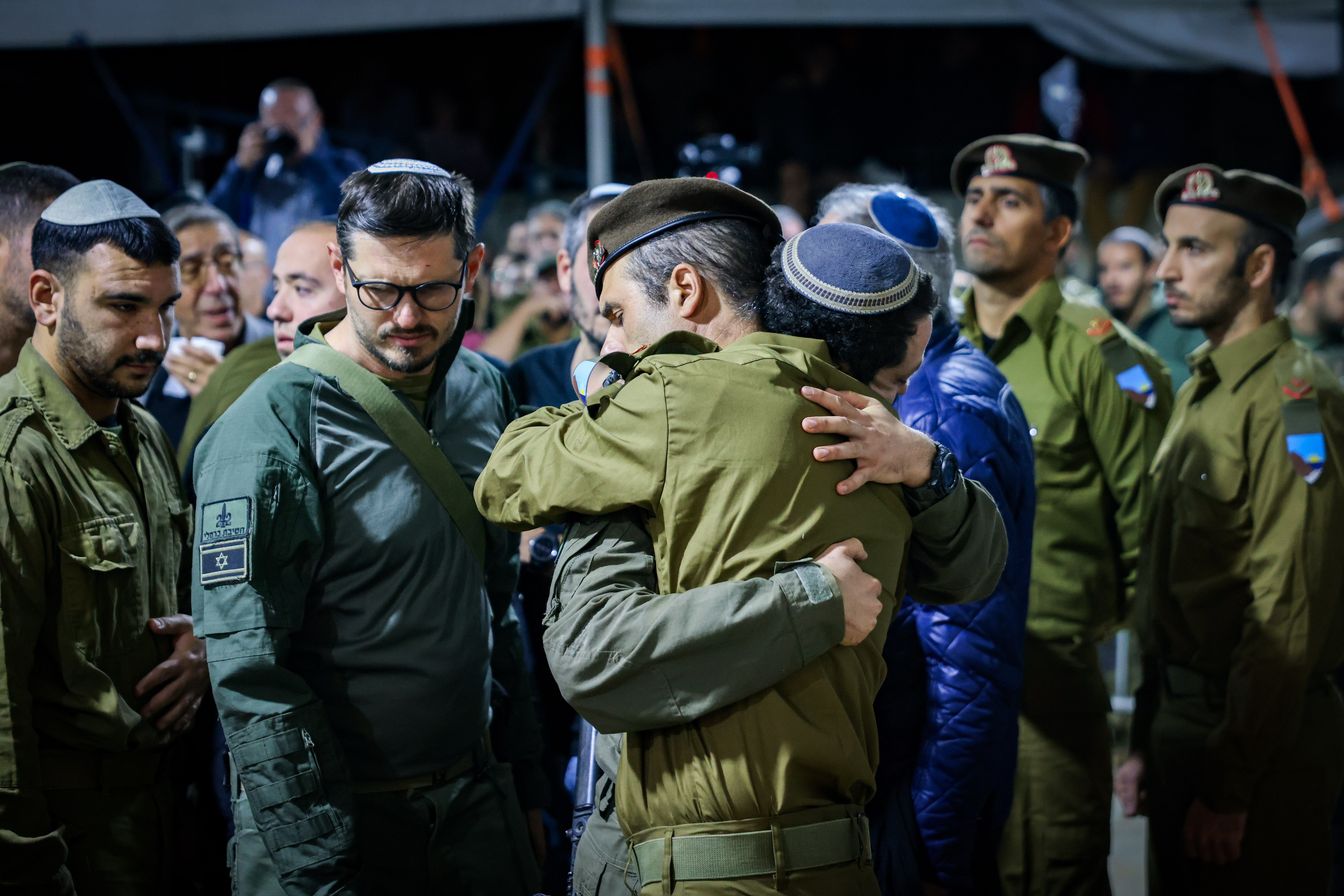 funeral of Israeli soldier Sergeant major (res.) Shmuel Harari at Mount Herzl Military Cemetery in Jerusalem on October 26, 2024