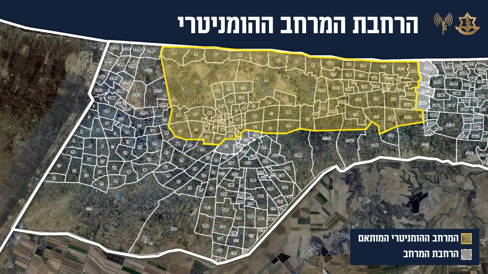 IDF mapping of humanitarian zone in Gaza