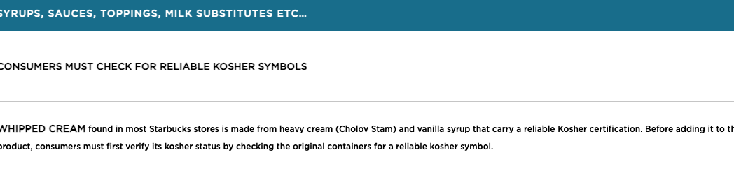 RETRACTION: Setting the record straight on Starbucks and STAR-K