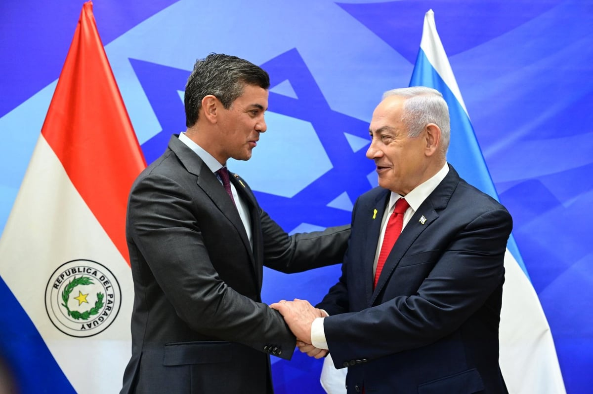 Benjamin Netanyahu and President of Paraguay Santiago Peña