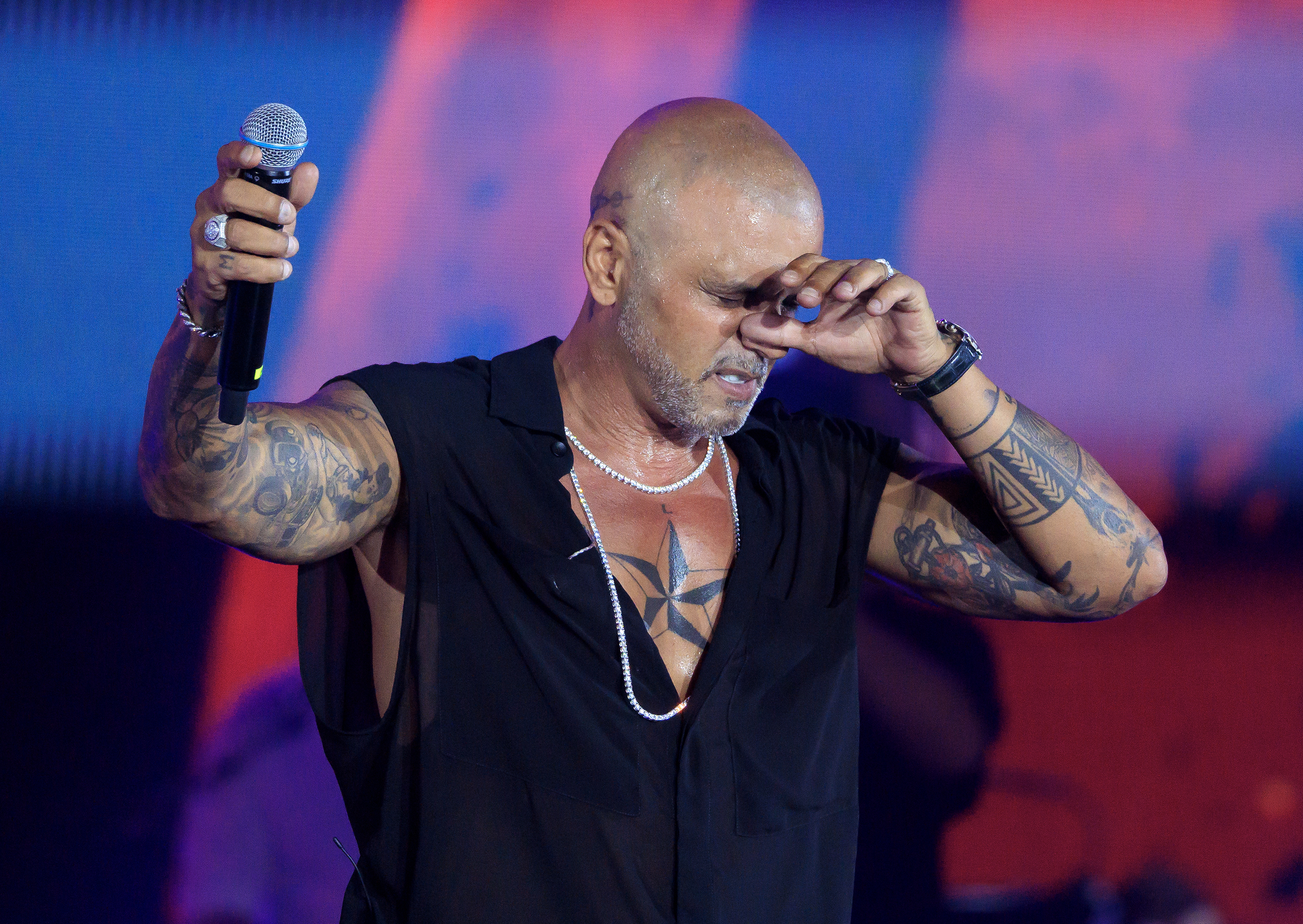 Israeli artist Eyal Golan performs at Bloomfield Stadium, in Tel Aviv. June 13, 2024