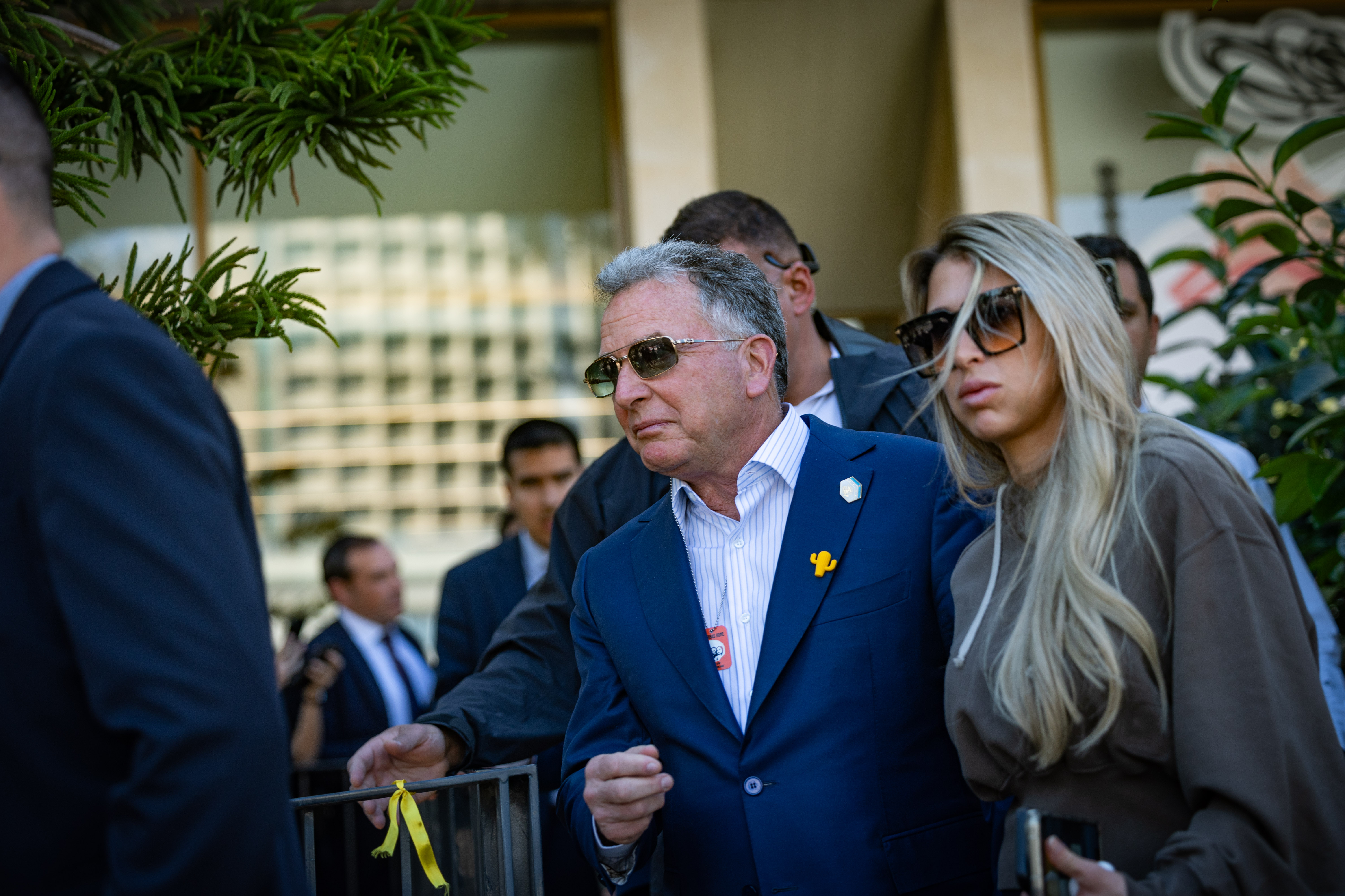 United States Special Envoy to the Middle East Steve Witkoff at Hostage square in Tel Aviv, January 30, 2025. 