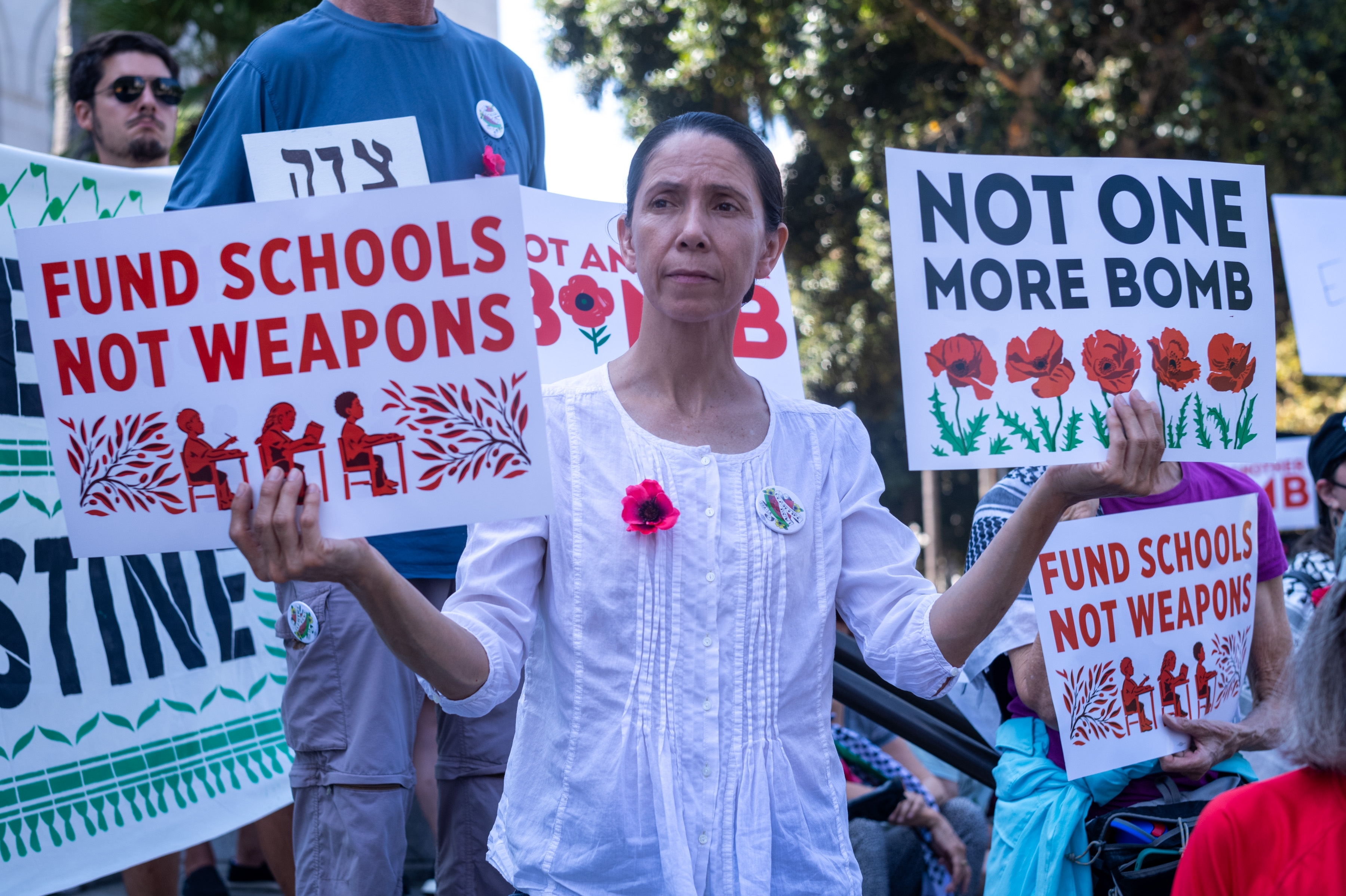 Not Another Bomb: Solidarity Action with Gaza'' rally