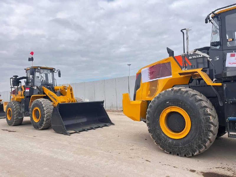 Tractors en route to Gaza