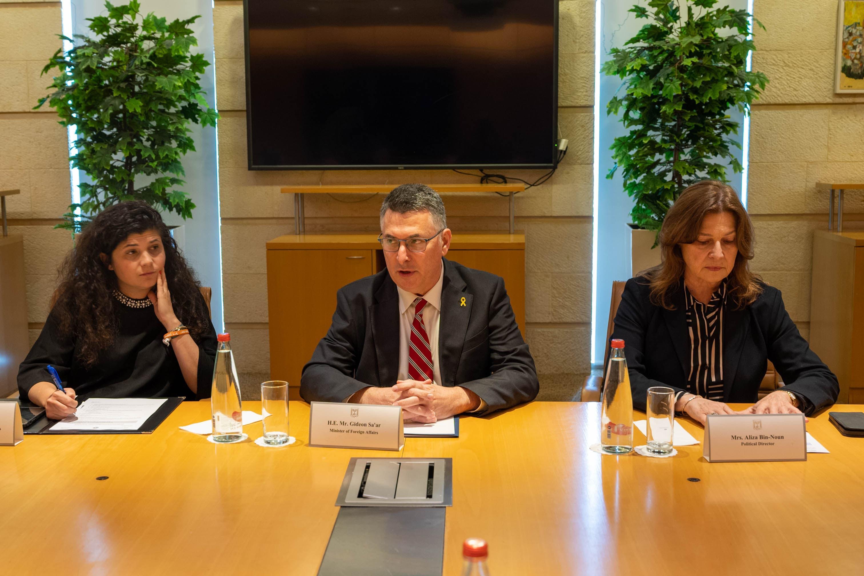 Foreign Minister Gideon Sa'ar.