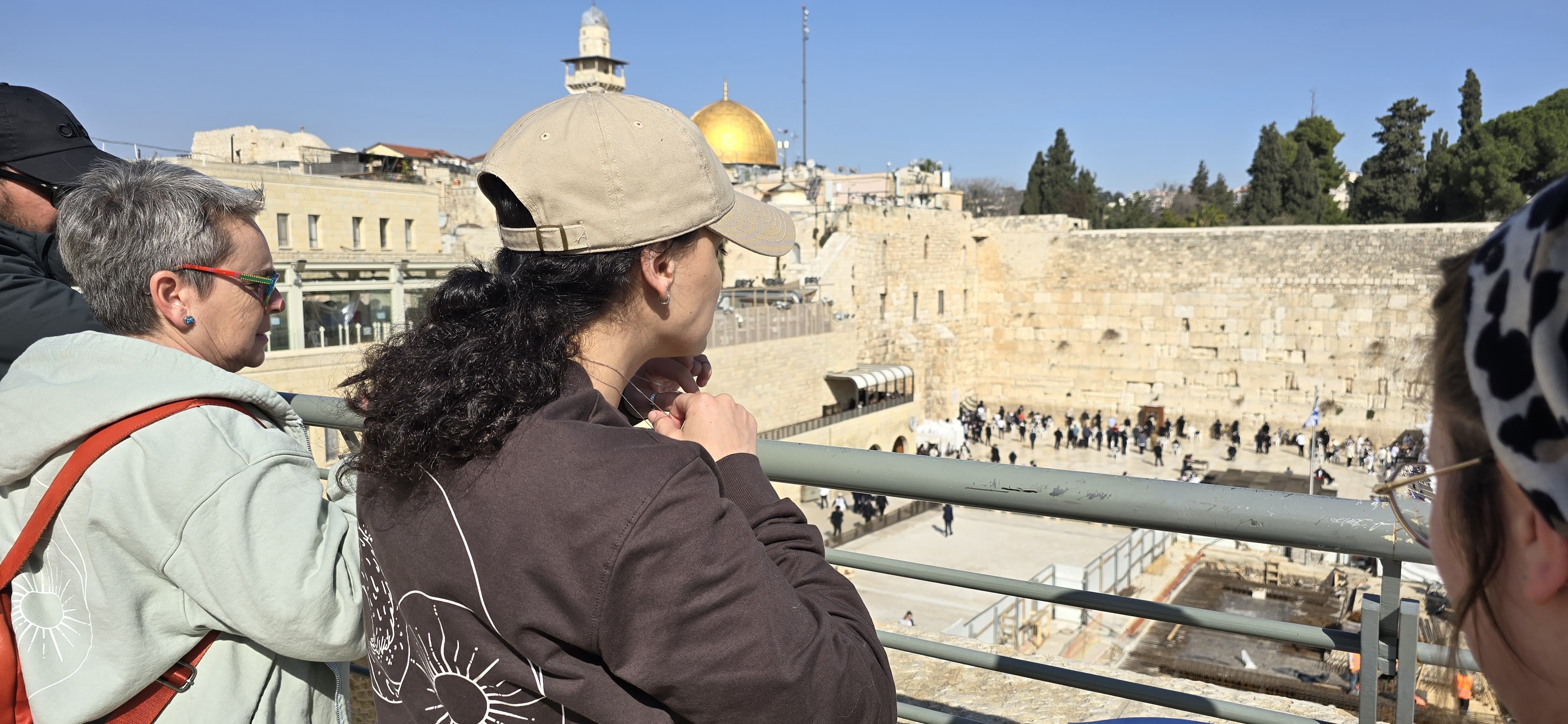 Emily Damari visiting the Western Wall