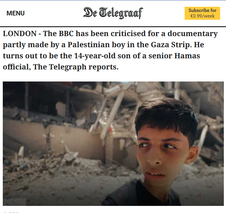 The BBC worked together with Hamas: "Staged documentary portraying terrorist figures as victims"