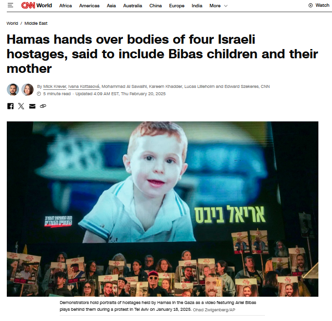 International media reacts to return of murdered hostages