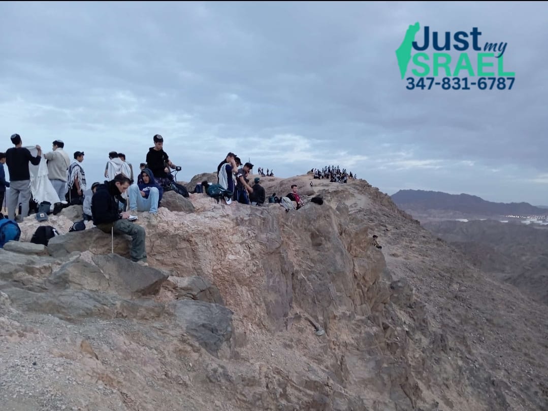 Shacharit facing the Yam Suf. 