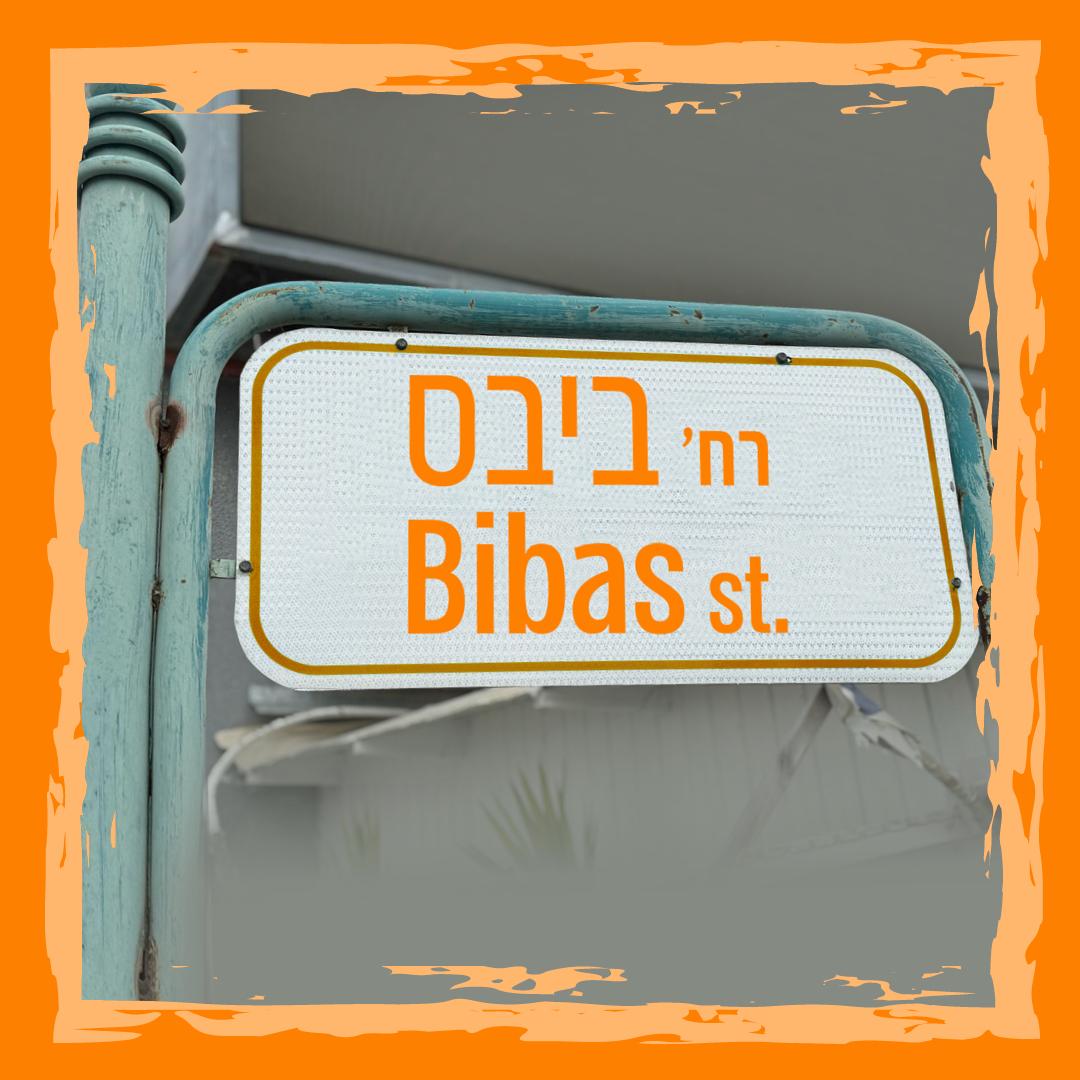 Proposed sign for "Bibas street."