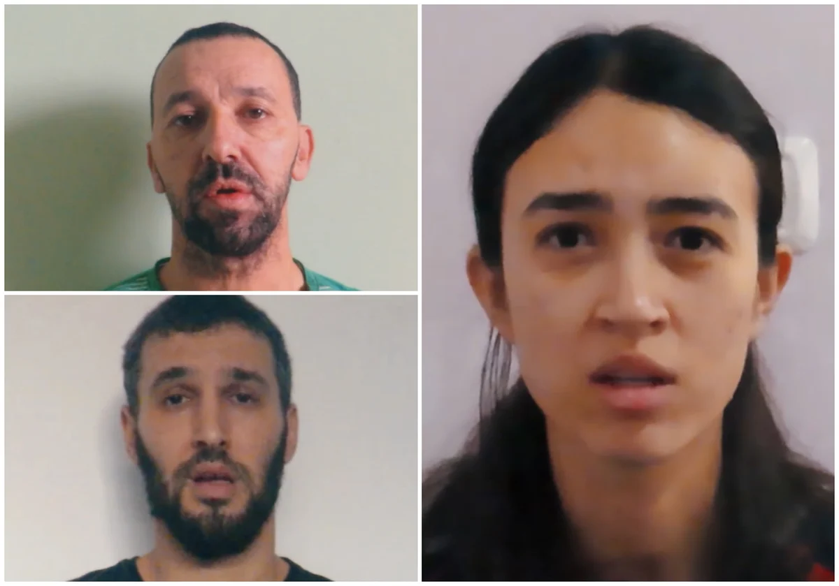 Noa Argamani, Itai Svirsky, and Yossi Sharabi During Captivity