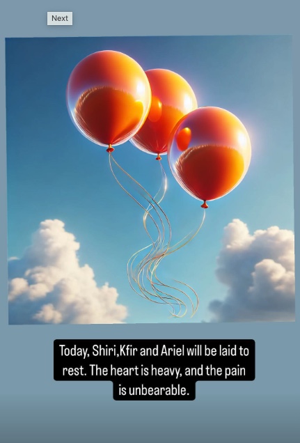 Gal Gadot's tribute to the Bibas family