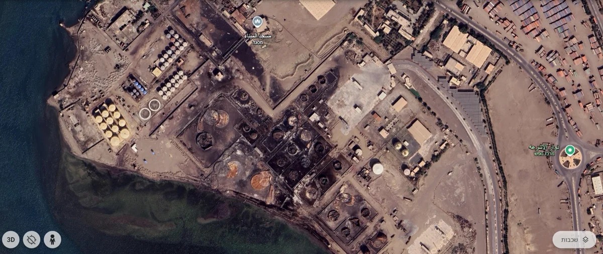 Google maps reveals damage at Hodeidah port