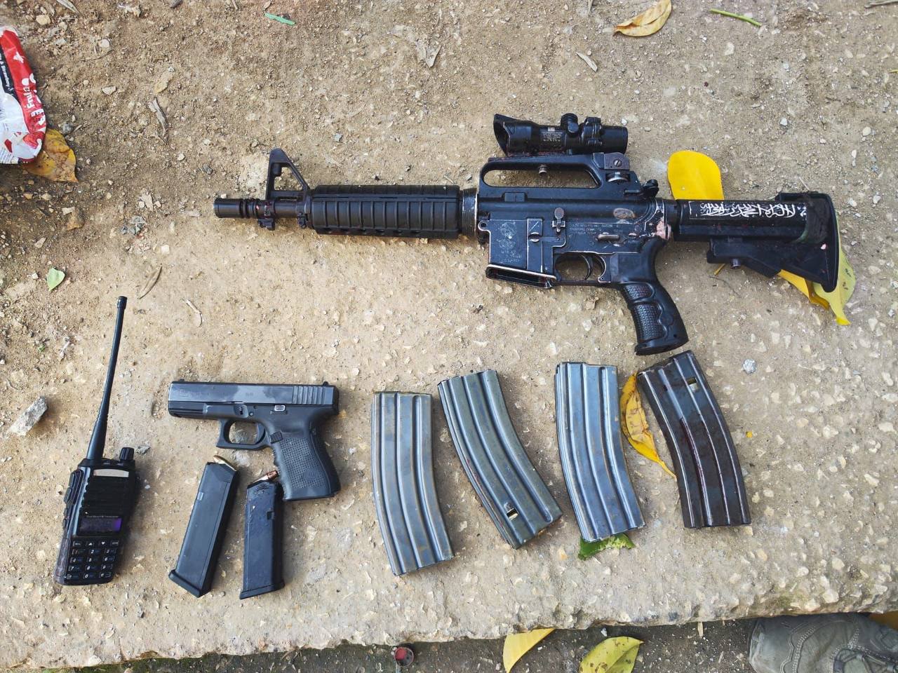 Weapons discovered and confiscated in Jenin