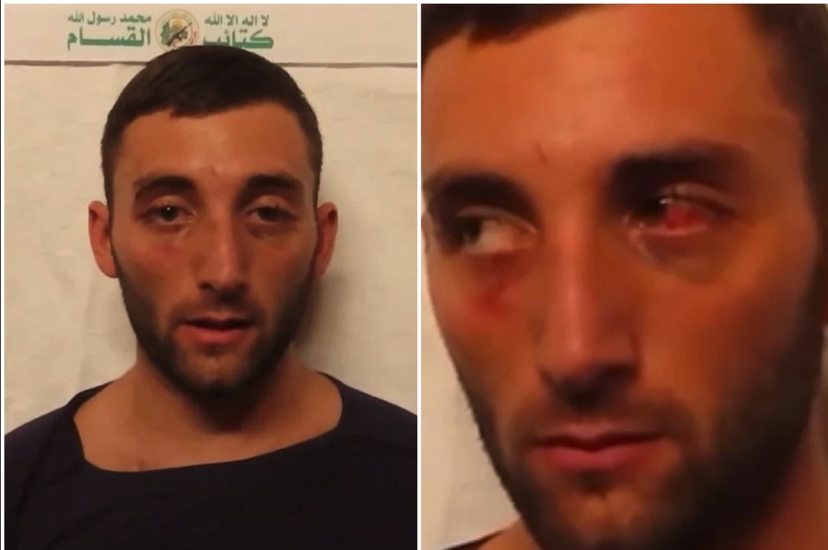 Captured soldier Matan Angrest in captivity