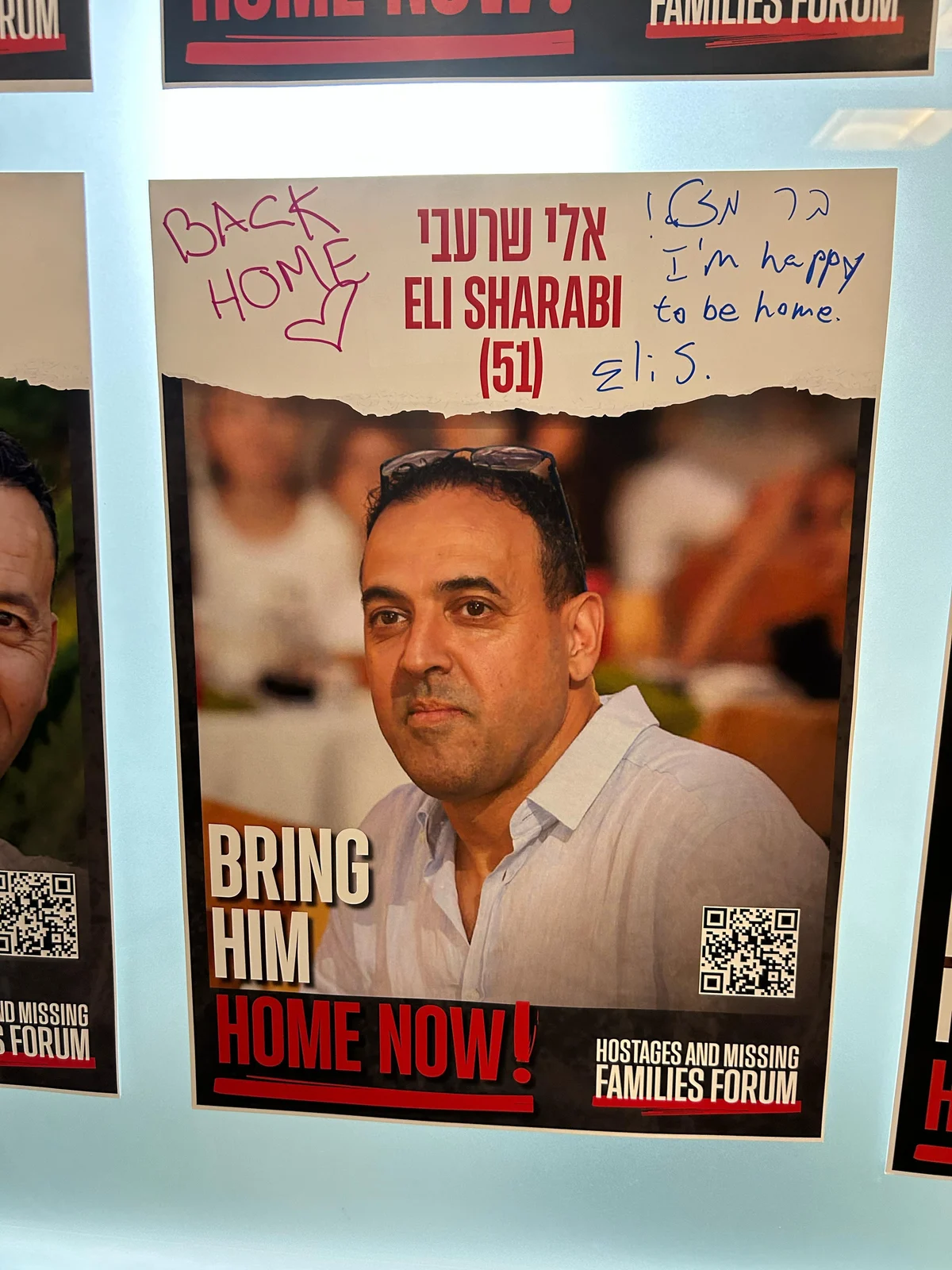 Eli Sharabi's hostage poster