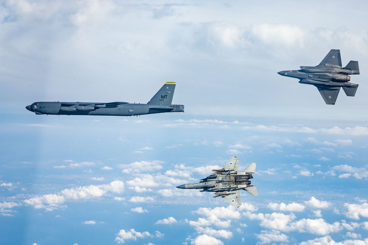 IAF and USA on a joint exercise above the Mediterranean sea