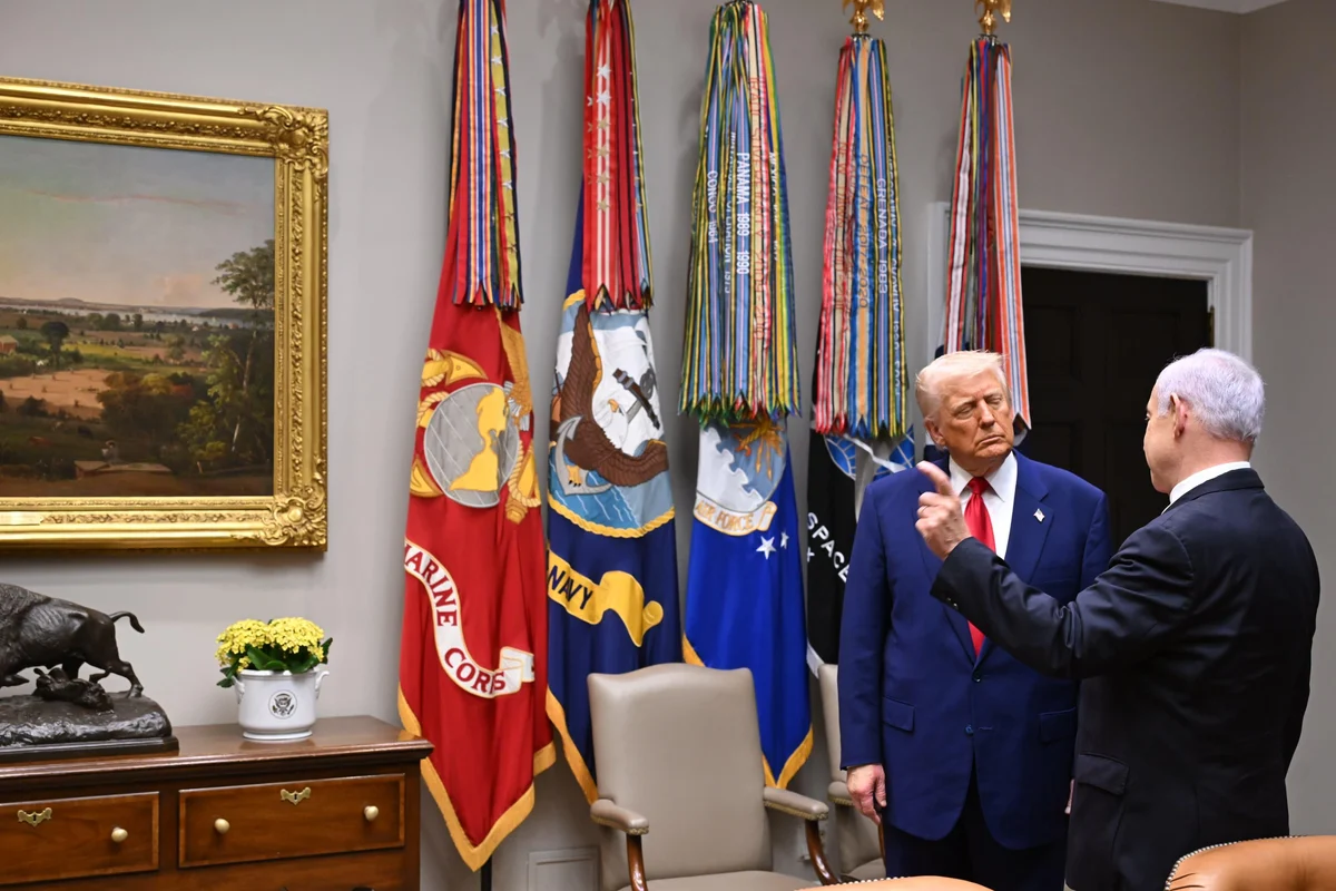 Trump meeting Netanyahu at the White House