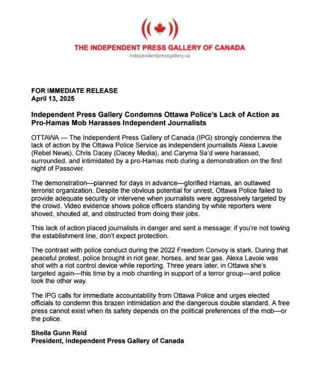 Montreal journalist arrested while reporting violent pro-Hamas protest