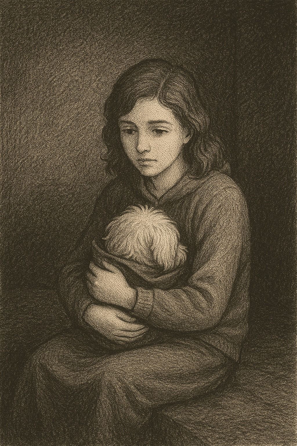 AI generated image of former hostage Mia Leimberg and her dog