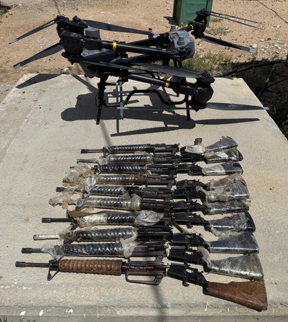 Weapons seized by the IDF.
