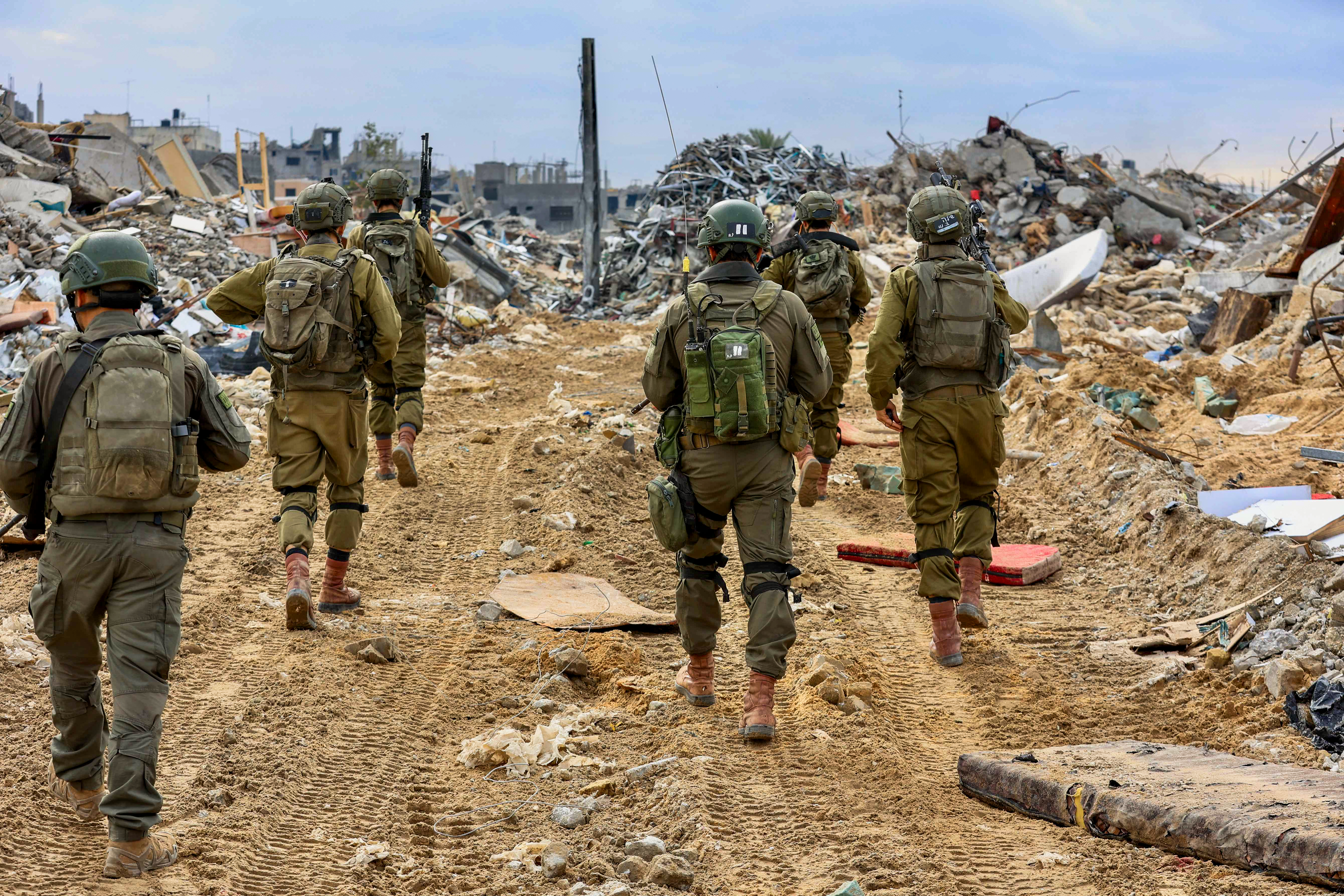 Israeli soldiers operating in Beit Lahia, in the northern Gaza Strip