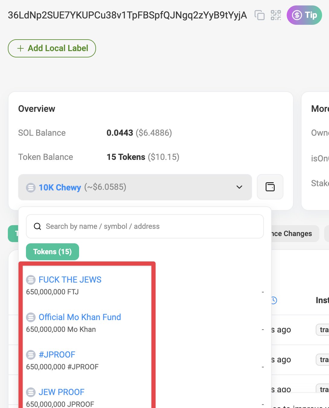 mo kahn's crypto wallet